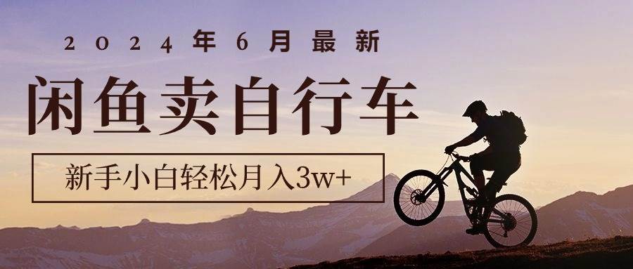 2024年6月最新闲鱼卖自行车，新手小白轻松月入3w 项目