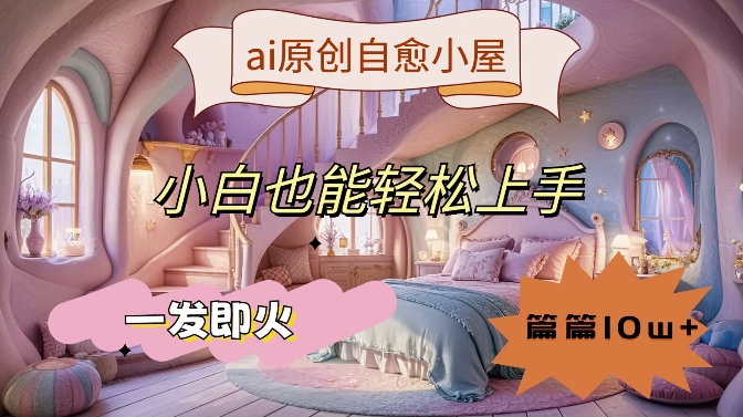 ai原创治愈小屋，小白也能轻松上手，一发即火，篇篇10w 【揭秘】