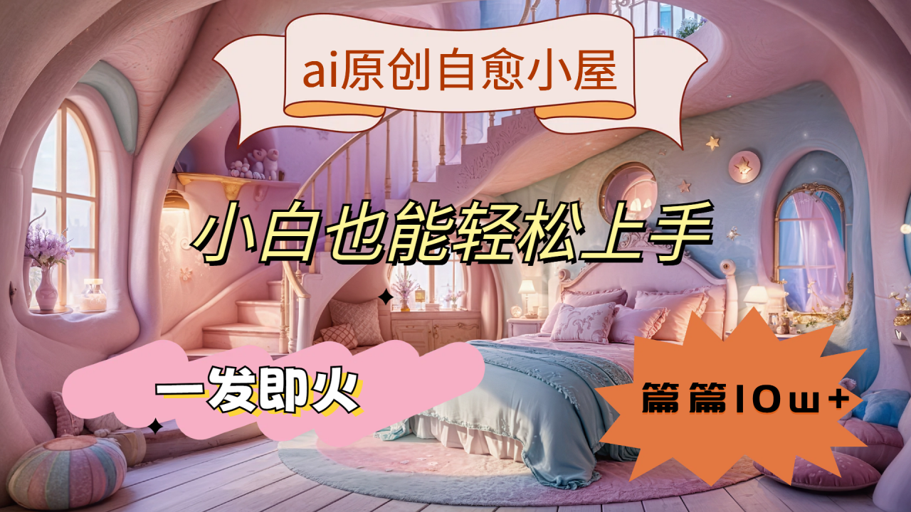 ai原创治愈小屋，小白也能轻松上手，一发即火，篇篇10w 